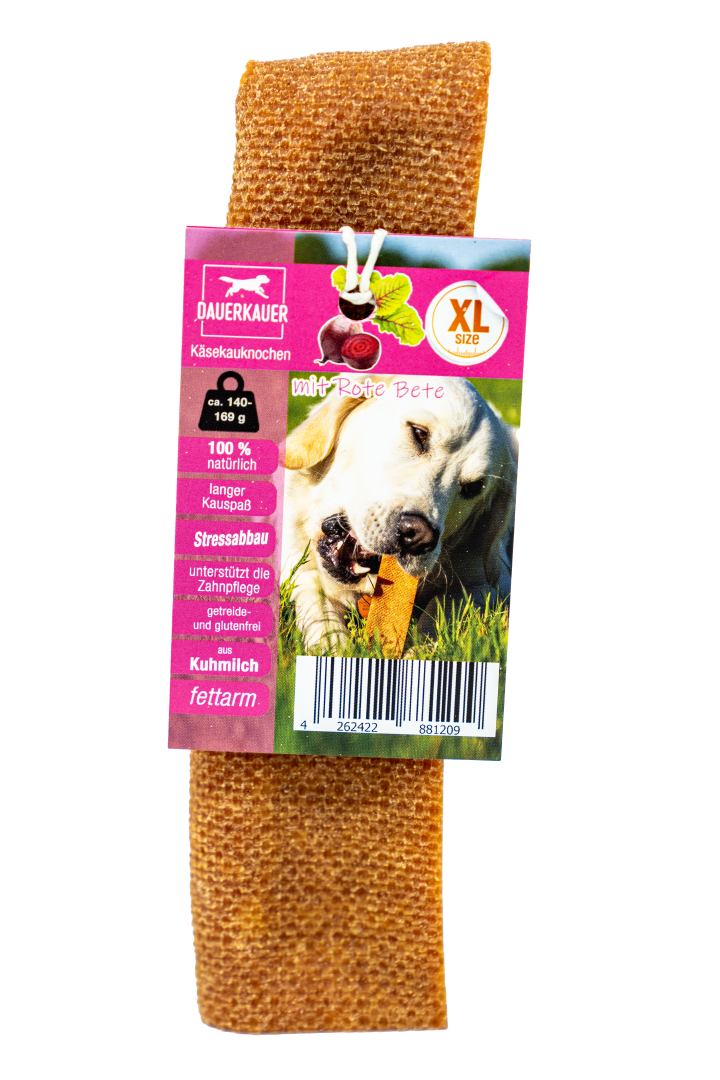 DAUERKAUER Hunde-Käsekauknochen mit Rote Bete